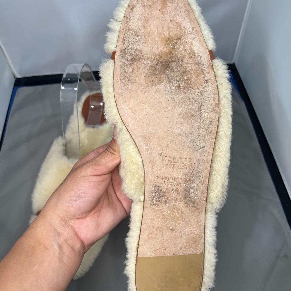 Malone Souliers Rene Shearling Flat Slipper mules size 41 - Picture 4 of 4
